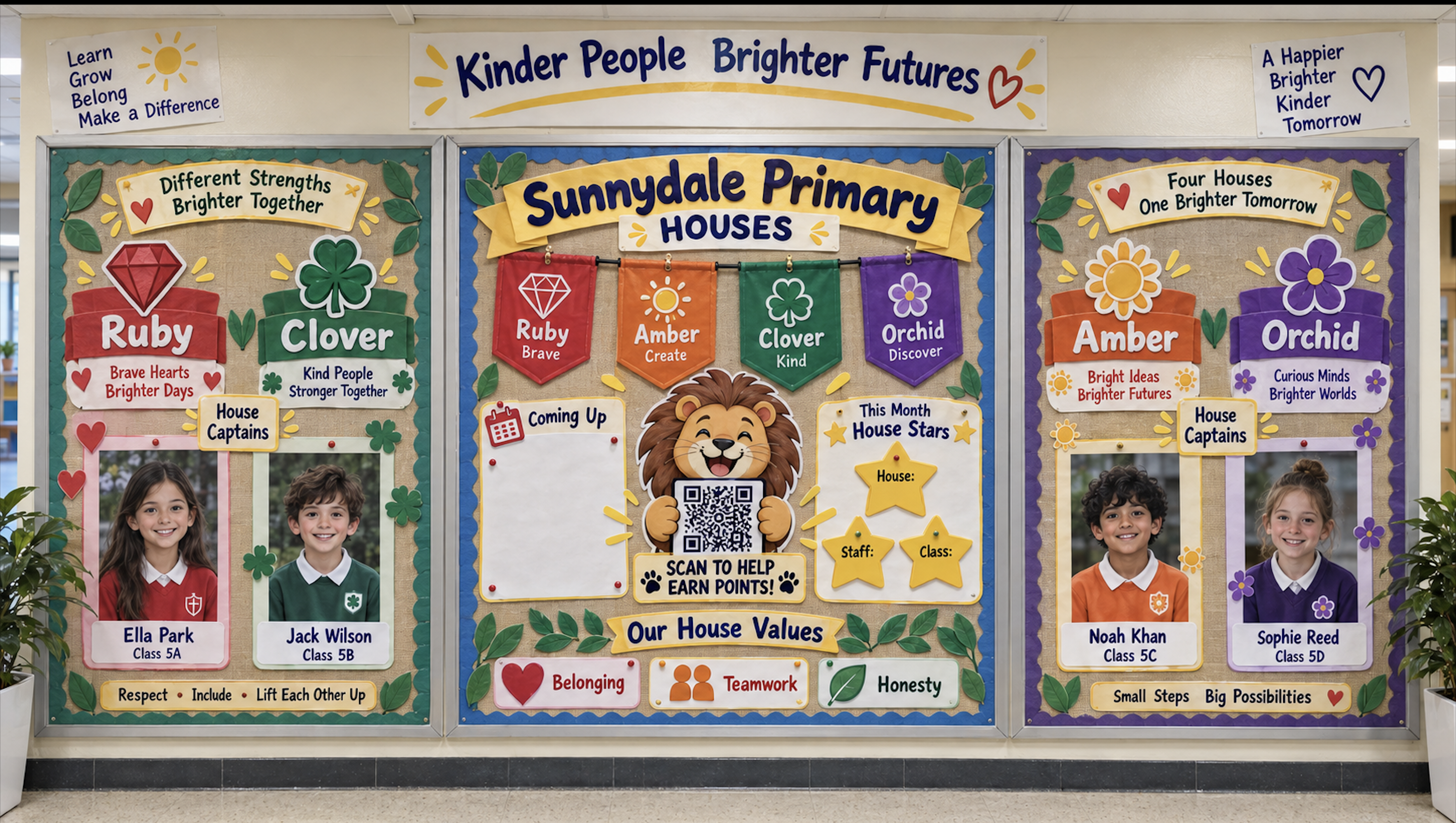 Example of an engaging physical school House board